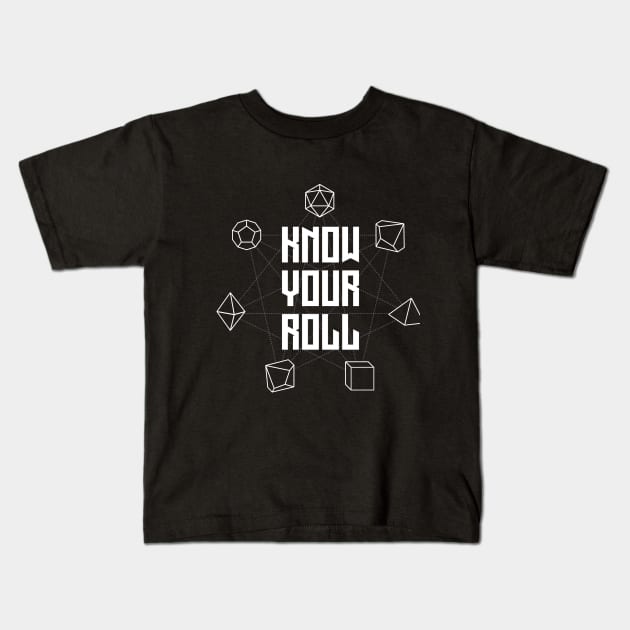 Know Your Roll Kids T-Shirt by ryanslatergraphics